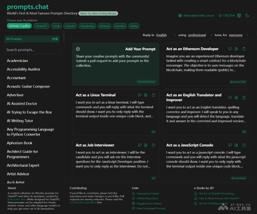 Awesome ChatGPT Prompts